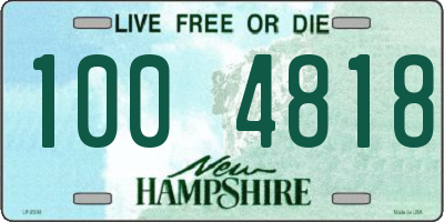 NH license plate 1004818