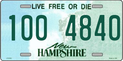 NH license plate 1004840