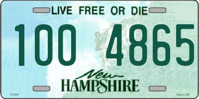 NH license plate 1004865