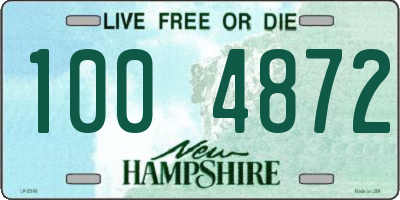 NH license plate 1004872