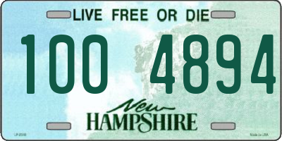NH license plate 1004894