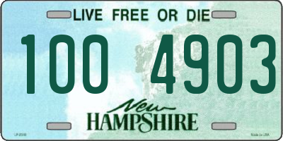 NH license plate 1004903