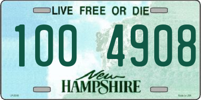 NH license plate 1004908