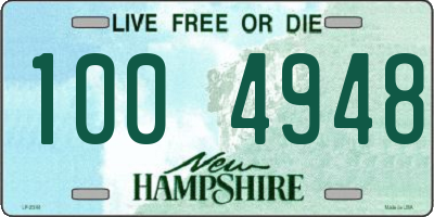 NH license plate 1004948