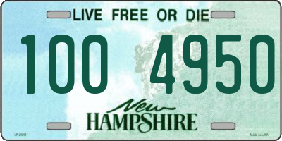 NH license plate 1004950