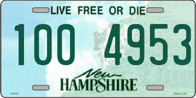 NH license plate 1004953