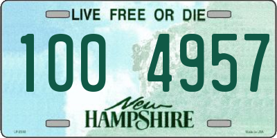 NH license plate 1004957