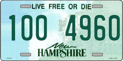 NH license plate 1004960