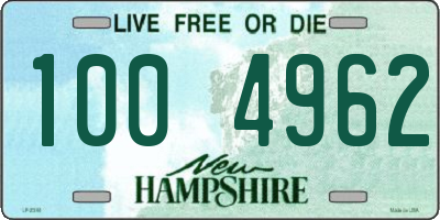 NH license plate 1004962