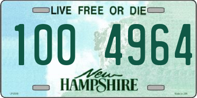 NH license plate 1004964