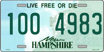 NH license plate 1004983