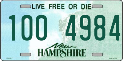 NH license plate 1004984