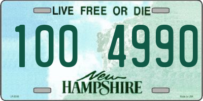 NH license plate 1004990