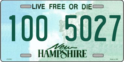 NH license plate 1005027