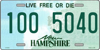 NH license plate 1005040