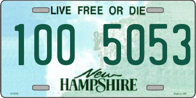 NH license plate 1005053