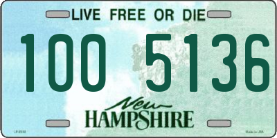 NH license plate 1005136