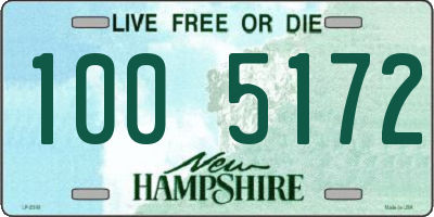 NH license plate 1005172