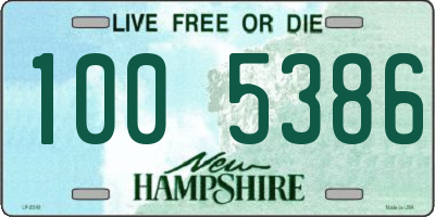NH license plate 1005386