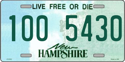 NH license plate 1005430