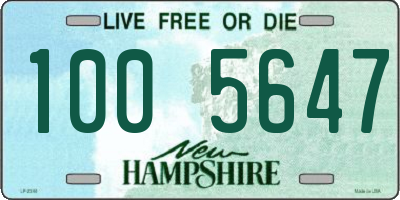 NH license plate 1005647