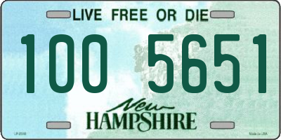 NH license plate 1005651