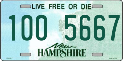 NH license plate 1005667