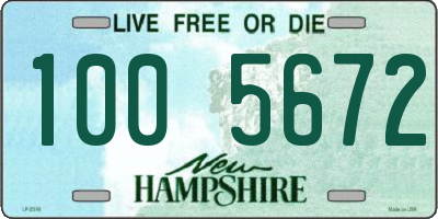 NH license plate 1005672