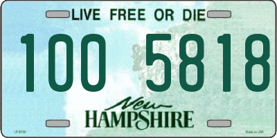 NH license plate 1005818