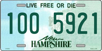 NH license plate 1005921