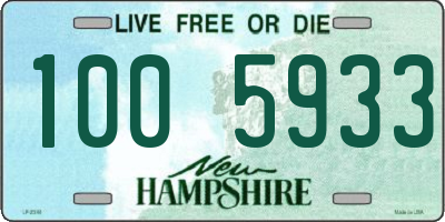 NH license plate 1005933