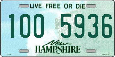 NH license plate 1005936