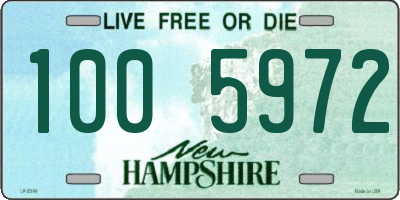 NH license plate 1005972
