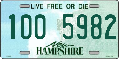 NH license plate 1005982