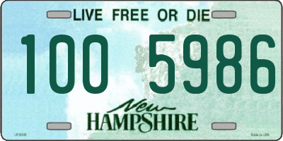 NH license plate 1005986
