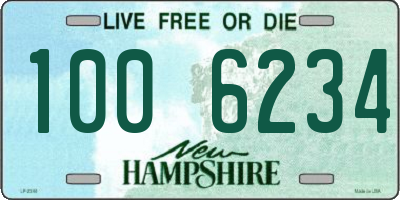 NH license plate 1006234