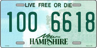 NH license plate 1006618