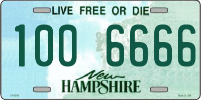 NH license plate 1006666