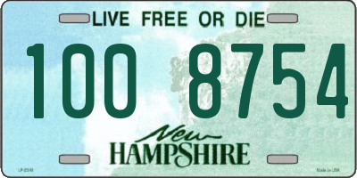 NH license plate 1008754