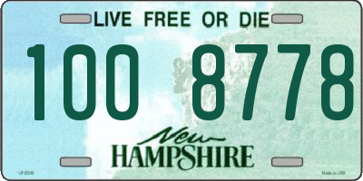 NH license plate 1008778