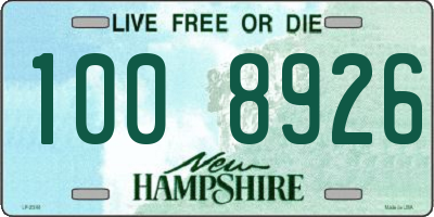 NH license plate 1008926