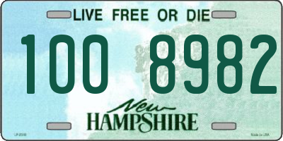 NH license plate 1008982