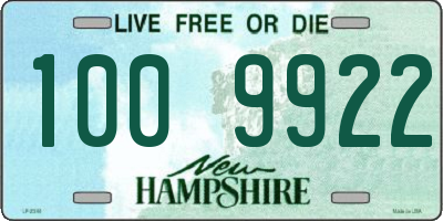 NH license plate 1009922