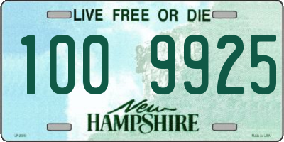 NH license plate 1009925