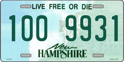 NH license plate 1009931