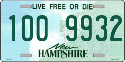NH license plate 1009932