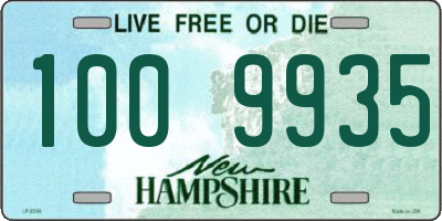 NH license plate 1009935