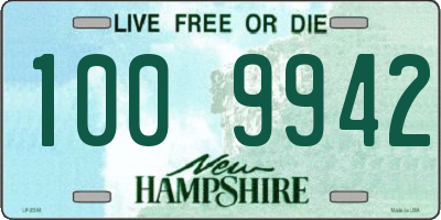 NH license plate 1009942