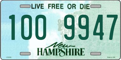 NH license plate 1009947