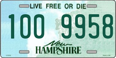 NH license plate 1009958